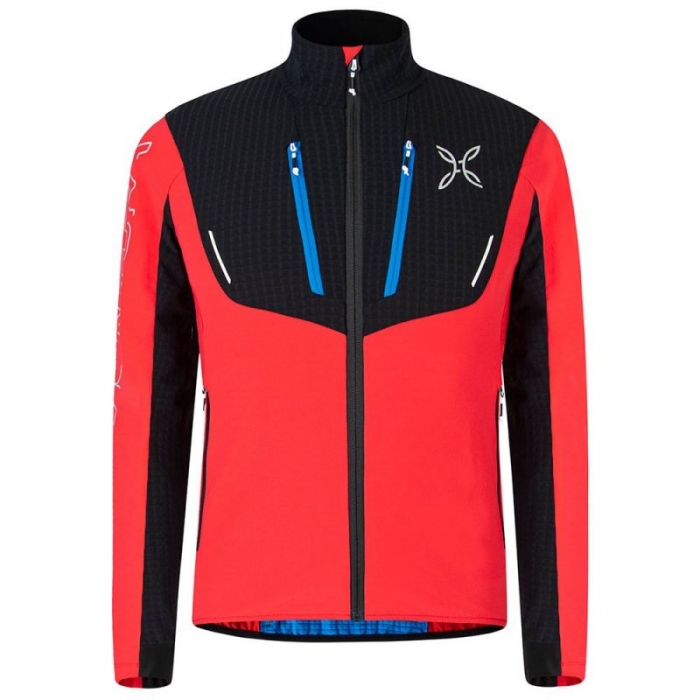 Montura pánská bunda Ski Style Jacket, červená/černá/modrá, XL